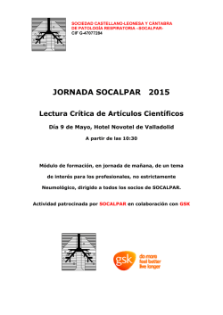 jornada socalpar 2015 - Sociedad Castellano Leonesa y C&aacute;ntabra