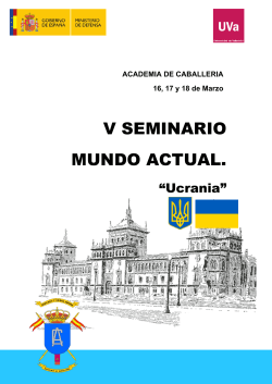 V SEMINARIO MUNDO ACTUAL. - Universidad de Valladolid