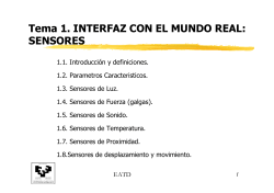Tema 1. INTERFAZ CON EL MUNDO REAL: SENSORES