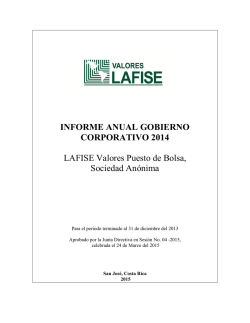Informe anual de Gobierno Corporativo 2014