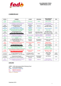 CALENDARIO 2015 JC y SI - Federaci&oacute;n Espa&ntilde;ola de Orientaci&oacute;n