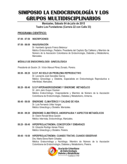 Programa Cient&iacute;fico - Asociaci&oacute;n Colombiana de Endocrinolog&iacute;a