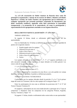 Reglamento Particular División +37 2015 1/2 La A.F.A.R