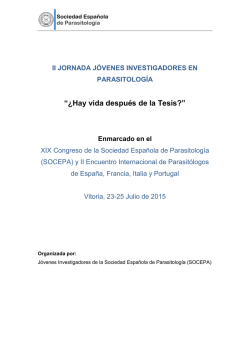 “¿Hay vida después de la Tesis?” Enmarcado en el