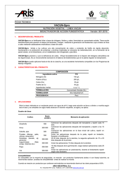 Ficha T&eacute;cnica Fecha: Marzo 2015