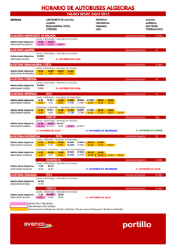 HORARIO DE AUTOBUSES ALGECIRAS