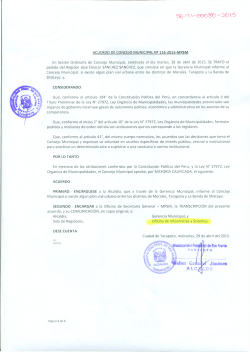 ACUERDO DE CONCEJO MUNICIPAL NS 116-2015