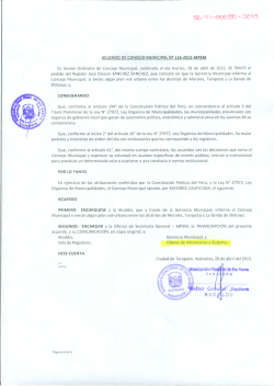 ACUERDO DE CONCEJO MUNICIPAL NS 116-2015