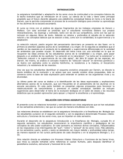 Variabilidad y adaptación de los seres vivos