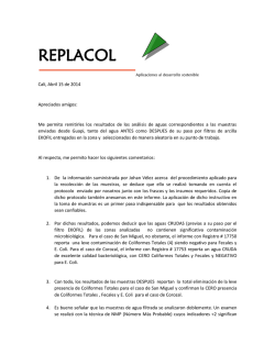 Informe # 1 evaluaci&oacute;n de aguas &ndash; Guapi
