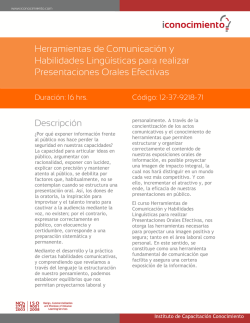 Herramientas de Comunicaci&oacute;n y Habilidades