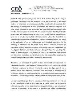 Historia de las encuestas