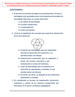 1. El docente al momento de elegir los procedimientos, técnicas y