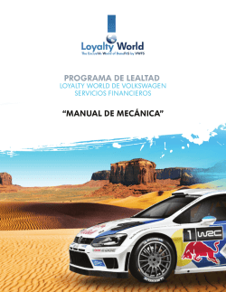 PROGRAMA DE LEALTAD “MANUAL DE MECÁNICA”
