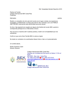 Hospedaje Intersek Deportivo 2015