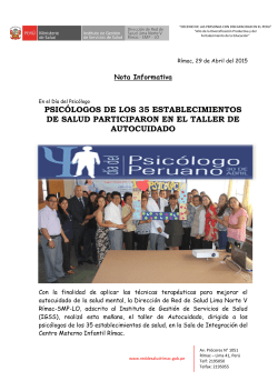 psicólogos de los 35 establecimientos de salud participaron en el