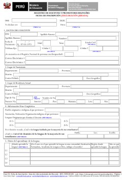 hoja de vida para el registro de docentes y - UGEL