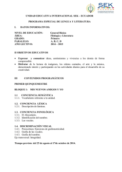 PROGRAMA ESPECIAL - Colegio Internacional SEK Quito