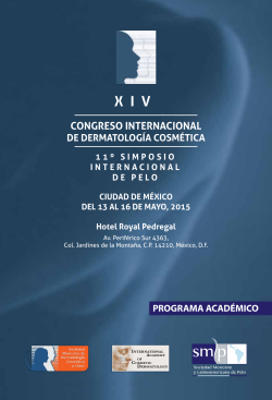 Descarga el folleto - XIV Congreso de Dermatología Cosmética