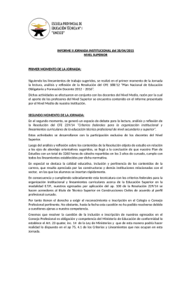 Informe 2da Jornada PNFP 2015