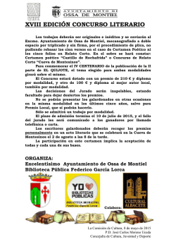 XVIII EDICI&Oacute;N CONCURSO LITERARIO