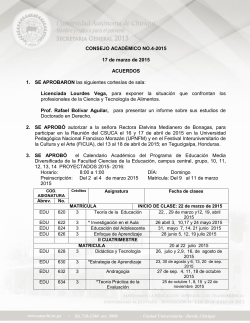 Consejo Académico Acuerdo No.4-2015 del 17 de marzo de 2015