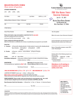 FHA 32ND ANNUAL FAMILY - Florida Hemophilia Association