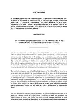 Voto particular calendario para WEB
