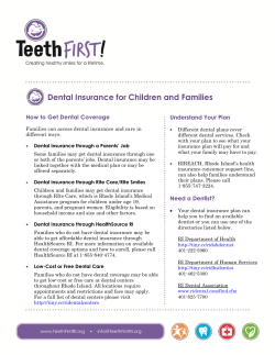 Dental Insurance for Children and Families
