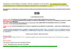 CATEDRA TRAQUEOS Y RATING HIPODROMO LA RINCONADA