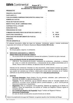 Hoja Resumen Informativa Hipotecario Mi