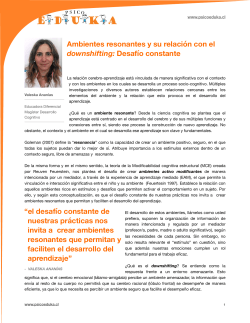 Ambientes resonantes y su relaci&oacute;n con el downshifting