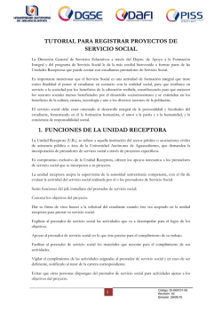 tutorial para registrar proyectos de servicio social