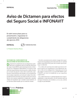 Aviso de Dictamen para efectos del Seguro Social e
