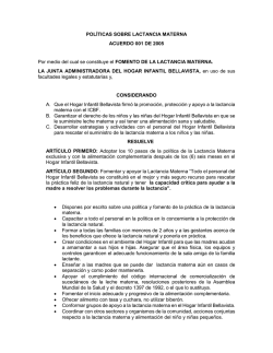 POLITICA DE LACTANCIA MATERNA HIB