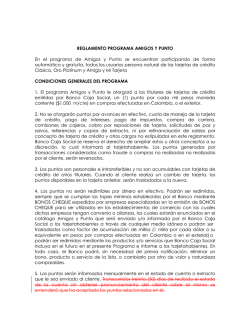 REGLAMENTO PROGRAMA AMIGOS Y PUNTO