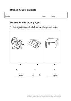 1. Completa con la letra m. Después, une
