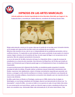 hipnosis en las artes marciales - Escuela de Karate ZENDO RYU