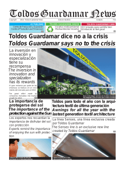 Toldos Guardamar dice no a la crisis Toldos Guardamar says no to