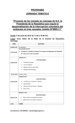 Jornada Tem&aacute;tica - C&aacute;mara de Diputados de Chile