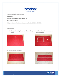 Proyecto: Bolsa de regalo bordada Materiales: Tela roja un