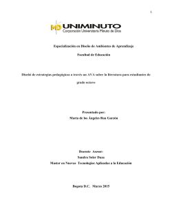Especialización en Diseño de Ambientes de Aprendizaje Facultad