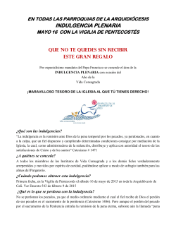 INDULGENCIA PLENARIA - Arquidiocesis de Cali