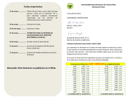 itinerario de examenes finales - Universidad Interamericana