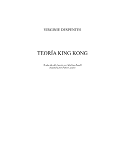 Teoria King Kong - Centro de Documentación y Estudios | CDE