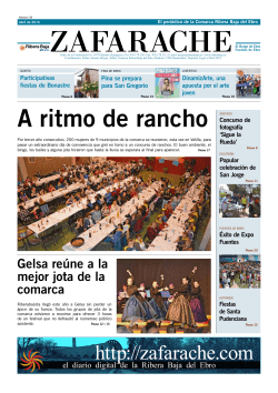 Periódico Zafarache 39 - Comarca Ribera Baja del Ebro