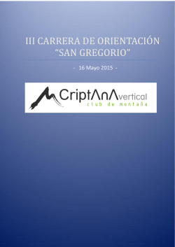 iii carrera de orientacio n &ldquo;san gregorio&rdquo;