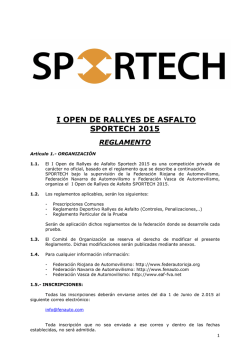 Reglamento Open Asfalto 2015