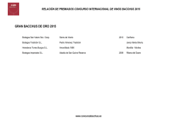 GRAN BACCHUS DE ORO 2015
