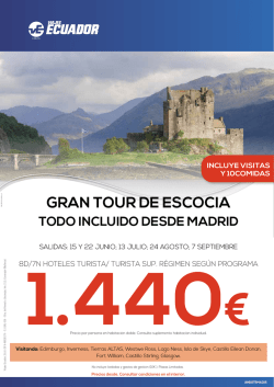 gran tour de escocia todo incluido desde madrid